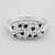 Anello in argento con Zaffiro Bianco e Spinello Nero