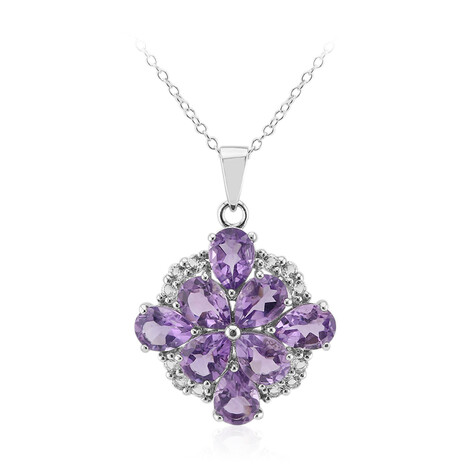 Amethyst-Silberhalskette