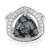 Snowflake Obsidian Silver Ring