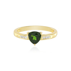 Anello in argento con Diopside Russo