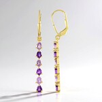 Orecchini in argento con Ametista Rose de France