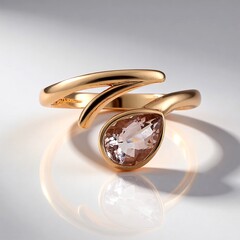 Anello in oro con Morganite del Madagascar AAA