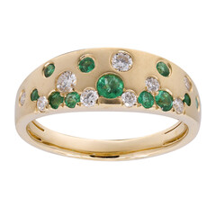 Anillo en oro con Esmeralda de Zambia AAA (CIRARI)