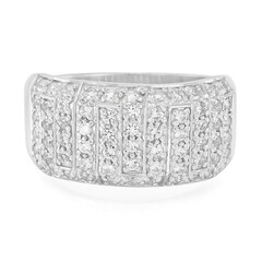 Anello in argento con Topazio Bianco