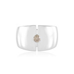 Zilveren ring met een I3 Champagne Diamant (de Melo Essence)