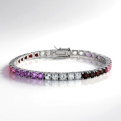 Bracciale in argento con Topazio Bianco