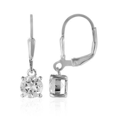 Orecchini in argento con Topazio Bianco