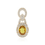 14K Yellow Ceylon Sapphire Gold Pendant (AMAYANI)