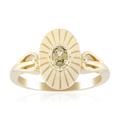 Gouden ring met een Onverhitte Groene Tanzaniet