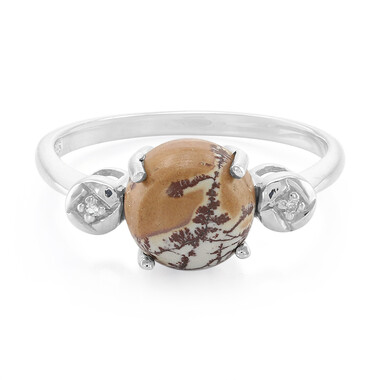 Anello in argento con Diaspro Dentritico Sonora