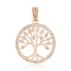 SI1 Argyle-Rose de France-Brillant-Goldanhänger