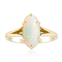 9K Brazilian White Opal Gold Ring