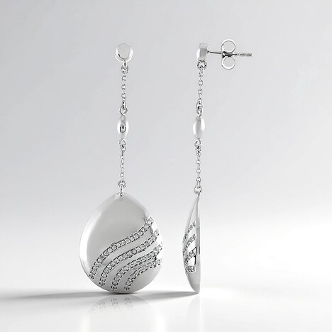 Boucles d'oreilles en argent et Zircon (SAELOCANA)