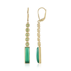 Pendientes en plata con Calcedonia verde (KM by Juwelo)