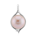 Purpurfarbene Ming-Perlen-Silberanhänger (TPC)