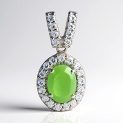 Ciondolo in argento con Crisoprasio Imperiale