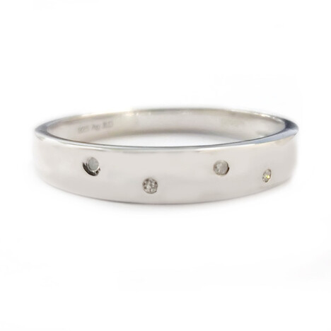 Zilveren ring met diamanten