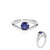Anillo en plata con Zafiro azul de Madagascar