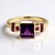 Anello in oro con Ametista Siberiana (Adela Gold)