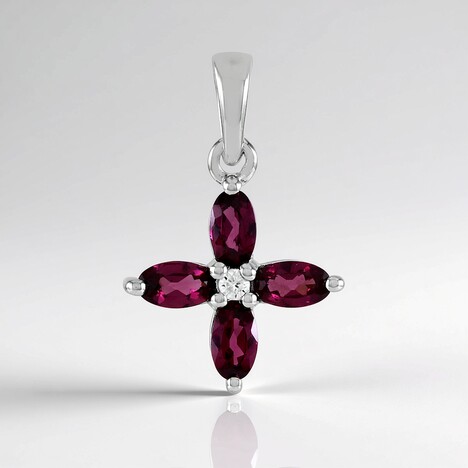 Ciondolo in argento con Rodolite