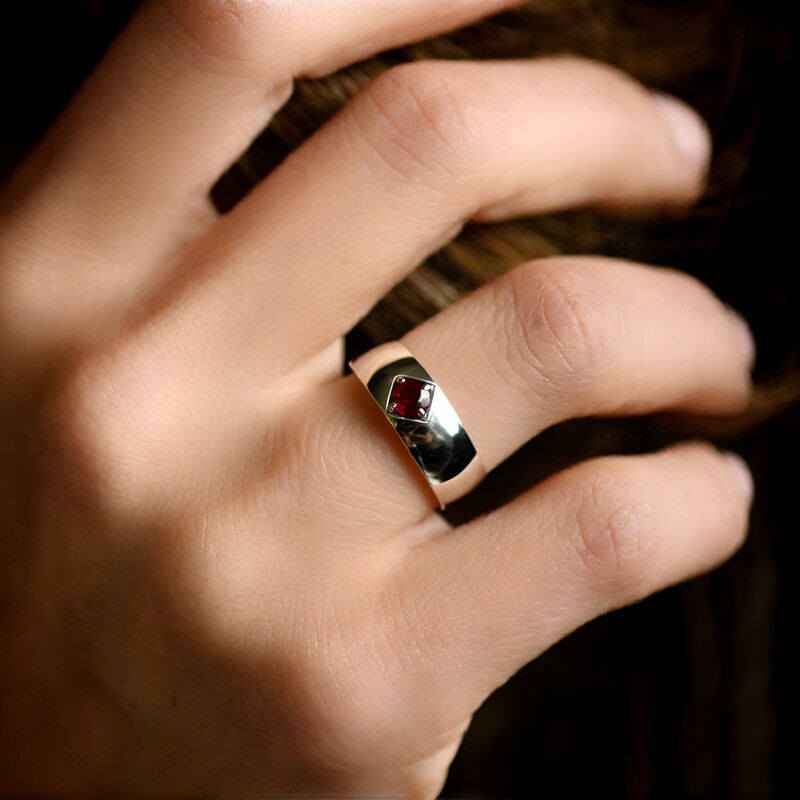 Anello in argento con Tormalina Rosa Brasiliana (Pallanova)