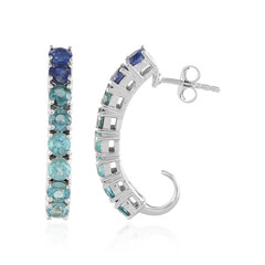 Boucles d'oreilles en argent et Apatite bleue