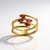 Anello in oro con Spinello Rosso della Birmania (de Melo Gold)