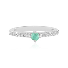 Bague en argent et Emeraude de Colombie