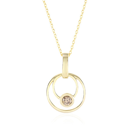 Collana in argento con Diamante Champagne I2