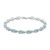 Blauer Pastell-Quarz-Silberarmband
