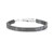 Schwarzer Hämatit-Silberarmband