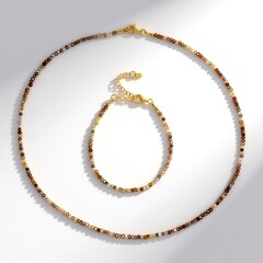 Parure in argento con Zircone Cognac