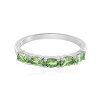 Anello in argento con Tsavorite della Tanzania