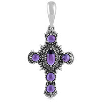 Zilveren hanger met een Zambia-amethist (Desert Chic)