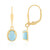 Karibikblauer Opal-Silberohrringe