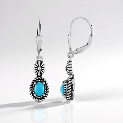 Orecchini in argento con Turchese Sleeping Beauty