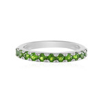 Bague en argent et Diopside de Russie