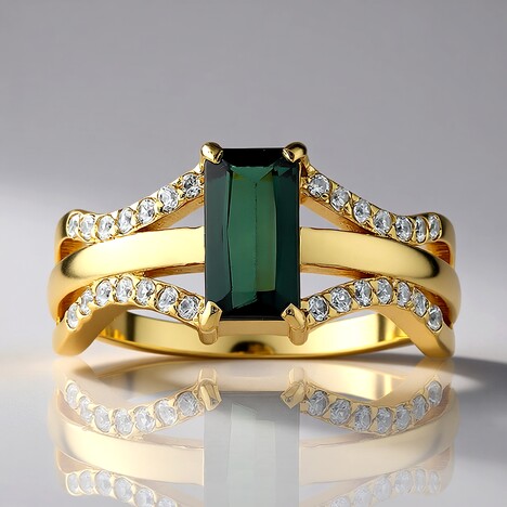 Anello in argento con Indicolite (Adela Silber)