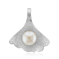 Zilveren hanger met een Witte zoetwater kweekparel (Michelle Albala)
