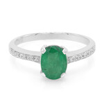 Bahia Emerald Silver Ring
