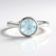 Brazilian Aquamarine Silver Ring