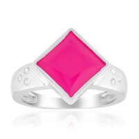 Himbeer-Chalzedon-Silberring