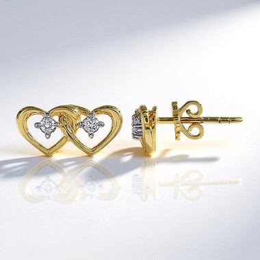 9K SI1 (G) Diamond Gold Earrings (Annette)