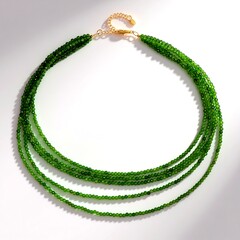 Collana in argento con Diopside Russo