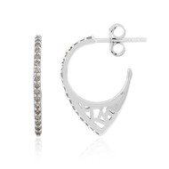 I2 Champagner-Diamant-Silberohrringe (Ornaments by de Melo)