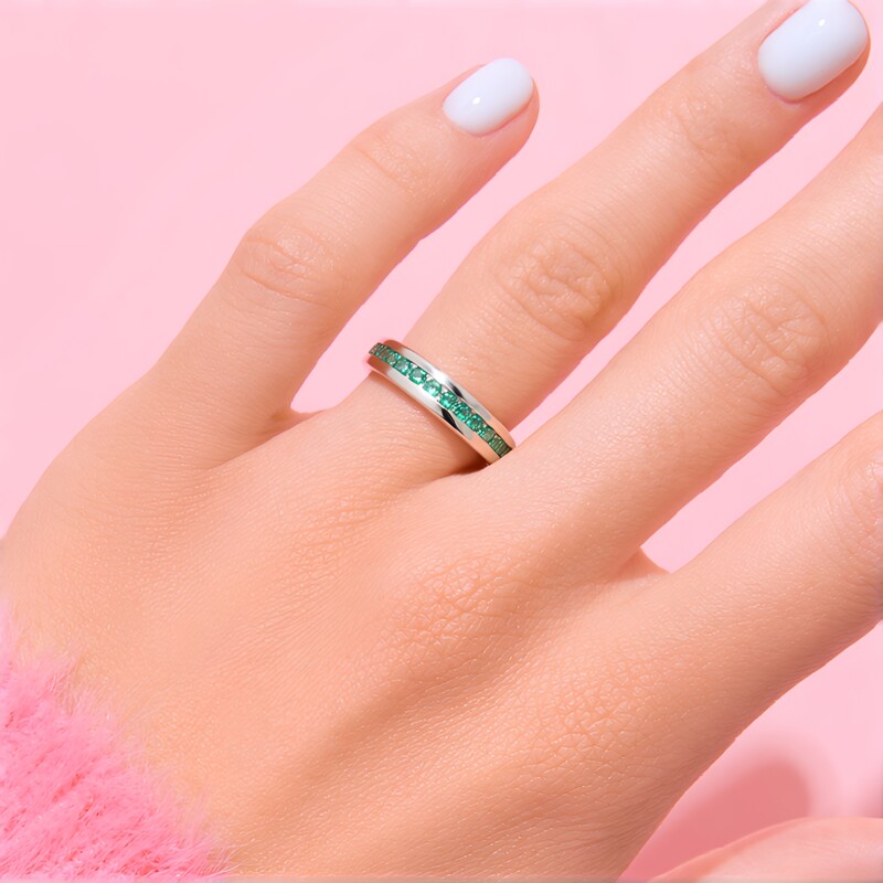 Bague en argent et Emeraude de Zambie