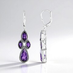 Orecchini in argento con Ametista