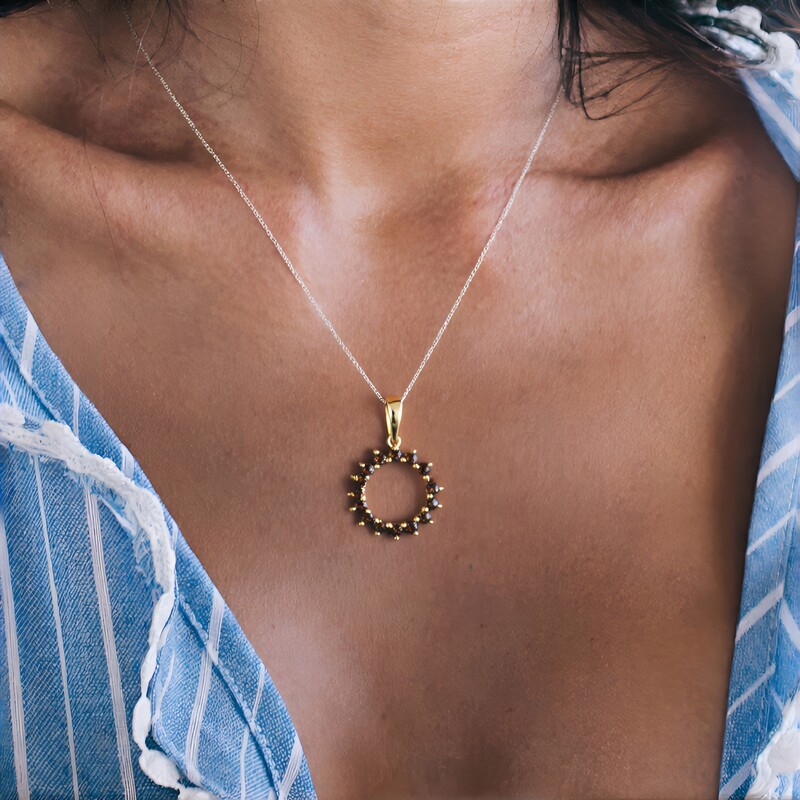 Pendentif en or et Diamant champagne I2 (de Melo Gold)