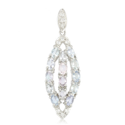 Pendentif en argent et Tourmaline cuprifère