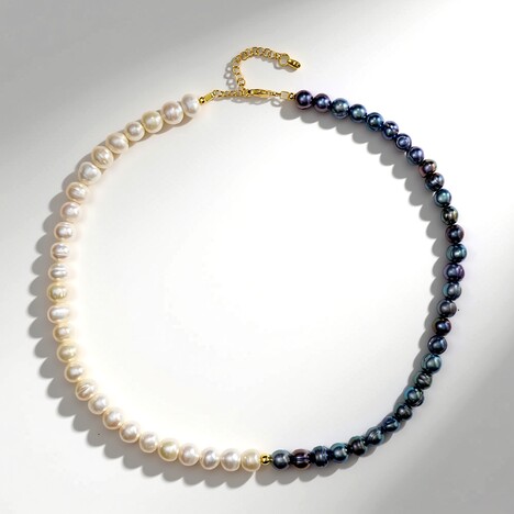 Collana in argento con Perla Mistica d'Acqua Dolce